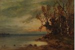 Rozens Kārlis (1864-1934), Saulriets, audekls, eļļa, 28 x 42.50 cm, SIA "Mākslas un antikvāro priekš...